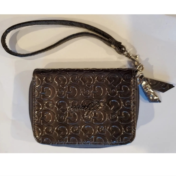 Guess Brown Wristlet Card Holder Wallet 5 X 4 - Picture 7 of 8